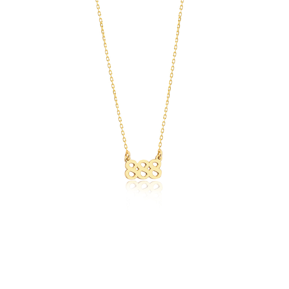 925 Sterling Silver Lucky Number Necklace