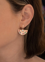 925 Sterling Silver Enamel African Earrings