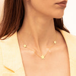 925 Sterling Silver 3 Star Necklace