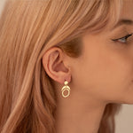 925 Sterling Silver Moon Phase Dangle Earrings