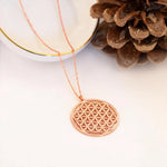 925 Sterling Silver Yaşam Çi̇çeği̇ Necklace