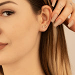 925 Sterling Silver Initials Studs Earrings