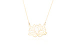925 Sterling Silver Lotus Flower Necklace