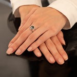 925 Sterling Silver Round Circle Signet Ring