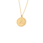 925 Sterling Silver Coin With Initial Necklace