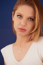 925 Sterling Silver Star With Initial Necklace