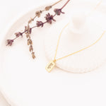 925 Sterling Silver Tiny Bar Name Necklace
