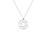925 Sterling Silver Camera Aperture Pendant