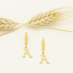 925 Sterling Silver Dangle Initial Earring 94