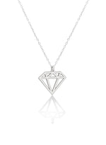 925 Sterling Silver Diamond Necklace