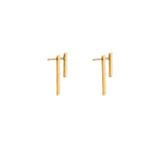 925 Sterling Silver Double Bar Ear Jacket Earrings