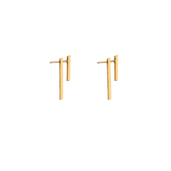 925 Sterling Silver Double Bar Ear Jacket Earrings