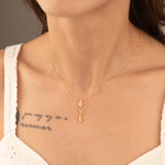 925 Sterling Silver Birth Flower Necklace,