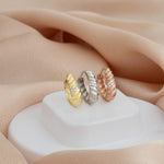 925 Sterling Silver Crystal Pave Spiral Hoop Earrings