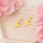 925 Sterling Silver Geometric Dangle Stud Earrings