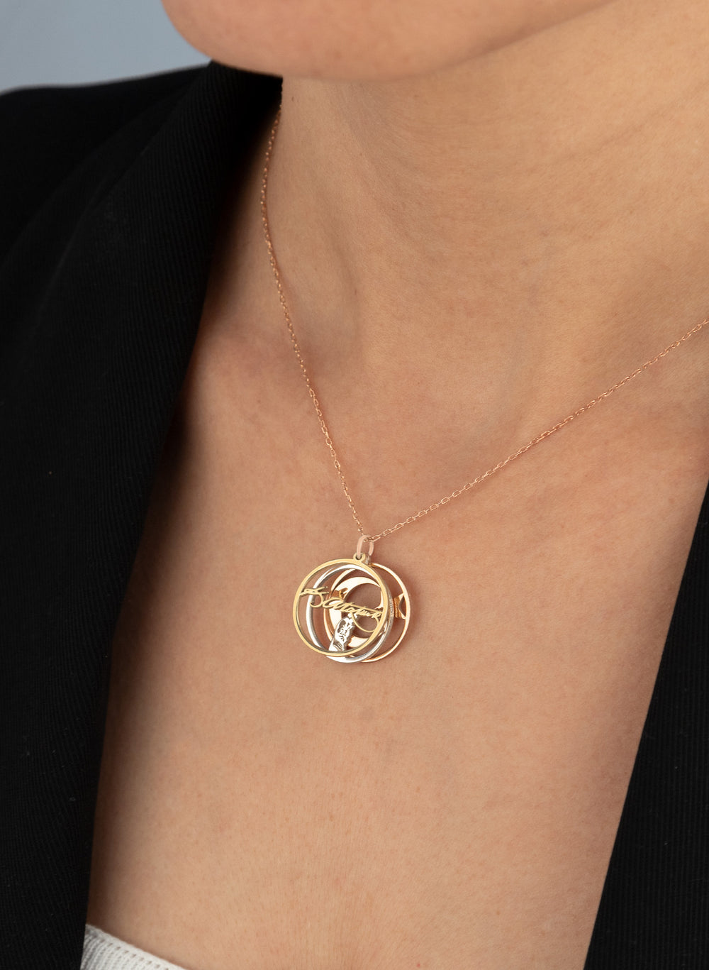 925 Sterling Silver Hoop K.Atatürk, Crescent & Star, Kocatepe