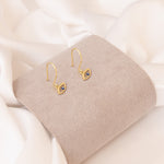 925 Sterling Silver Enamel Eye Earrings