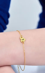925 Sterling Silver Personalized Letter Heart Bracelet