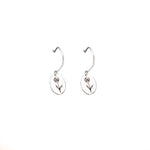 925 Sterling Silver Birth Flower Earrings