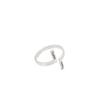 925 Sterling Silver Custom Stacking Open Name Ring