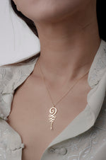 925 Sterling Silver Unalome Necklace With Stone
