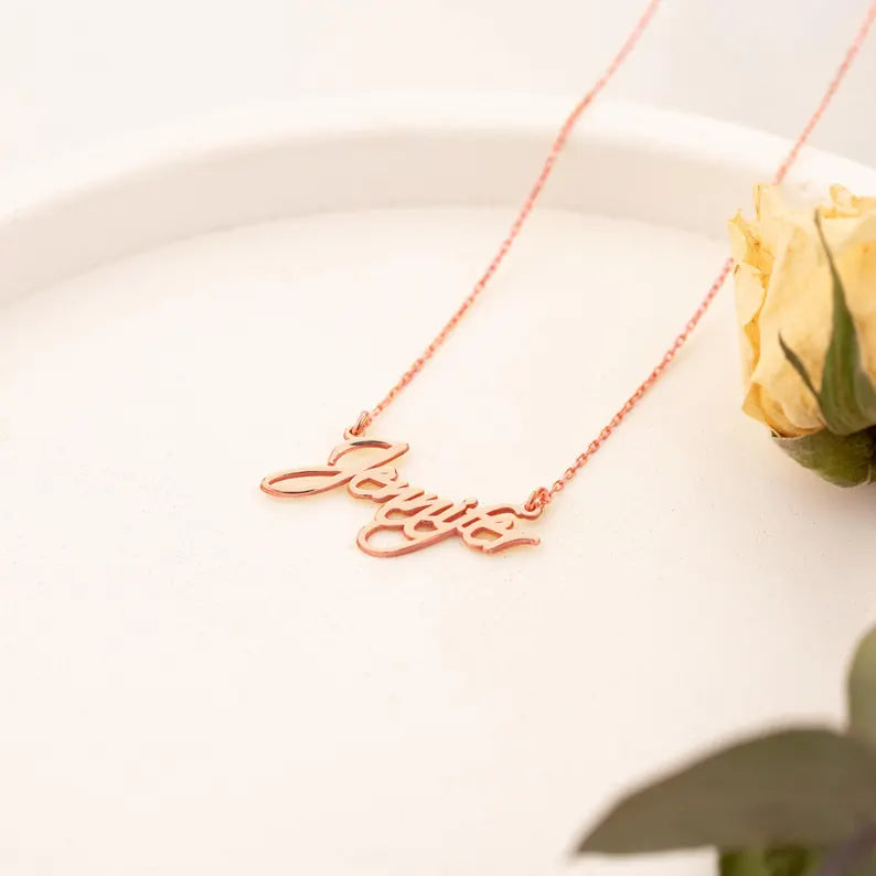 925 Sterling Silver Isim Necklace 2