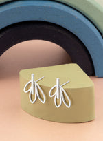 925 Sterling Silver Bar Ear Jacket With Wings Earrings