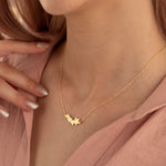 925 Sterling Silver Triple Star Comet Necklace