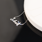 925 Sterling Silver Enamel Hand-Painted Anka Kuşu İsim Necklace