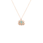 925 Sterling Silver Enamel Hand-Painted Lotus