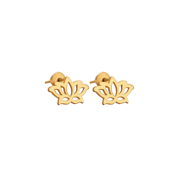 925 Sterling Silver Lotus Flower Studs