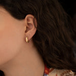 925 Sterling Silver Kalin, Zigzagli/Dalgali Hoop Earrings