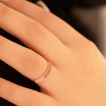925 Sterling Silver Personalized Slim Engraved Ring