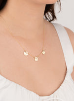 925 Sterling Silver Paw Neckalce