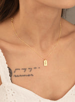 925 Sterling Silver Tiny Bar Name Necklace
