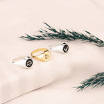 925 Sterling Silver Round Circle Signet Ring