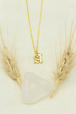 925 Sterling Silver Old English Inital Necklace