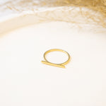 925 Sterling Silver Üstü Düz Bar Ring