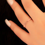 925 Sterling Silver Personalized Slim Engraved Ring