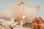 925 Sterling Silver Triple Star Drop Earrings