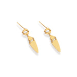 925 Sterling Silver Danglıng Geometrıc Shaped Earrıngs