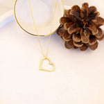 925 Sterling Silver İçi Boş Heart Necklace
