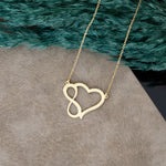 925 Sterling Silver Infinity Heart Necklace