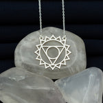 925 Sterling Silver Throat Chakra Necklace