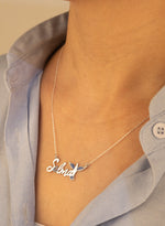 925 Sterling Silver Enamel Hand-Painted Anka Kuşu İsim Necklace