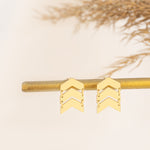 925 Sterling Silver Chevron Arrow Earring
