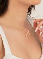 925 Sterling Silver Wishbone Ring Holder Necklace