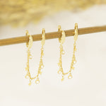 925 Sterling Silver Threader Double Hole Earrings(Zi̇nci̇ri̇ Cs40108)