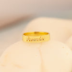 925 Sterling Silver Personalized Embossed Name Ring