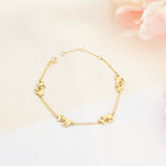925 Sterling Silver 4 Cat Bracelet